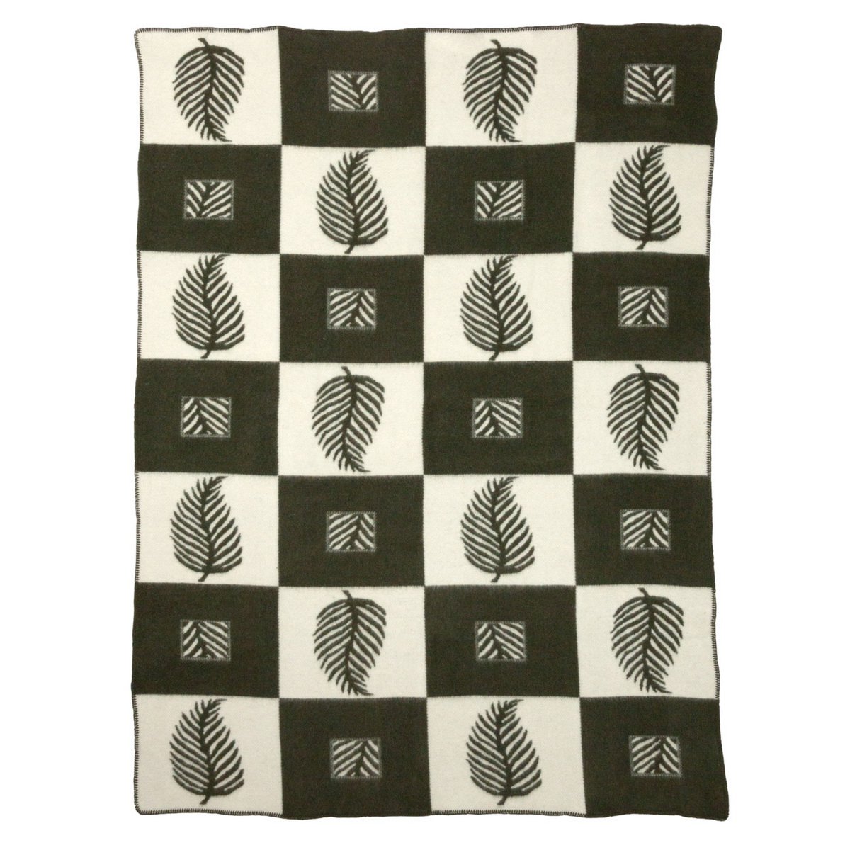 Premiumdecke LEAF | Merinomischung in „Moosstein“