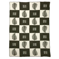 Premiumdecke LEAF | Merinomischung in „Moosstein“