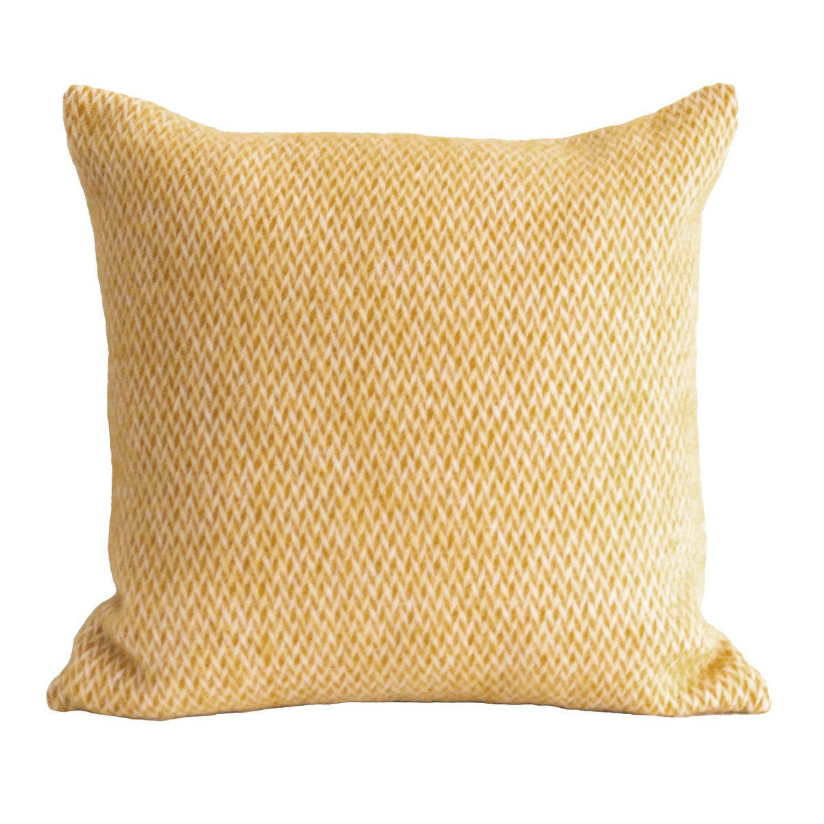 Designkissen aus 100 % norwegischer Wolle in Gelb