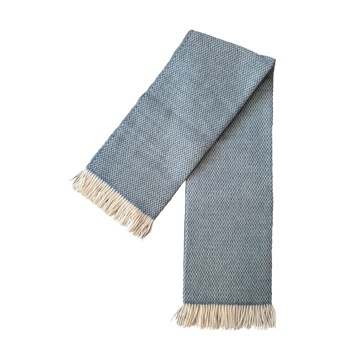 Fanny – Exklusive Wolldecke aus 100 % norwegischer Wolle in Blau