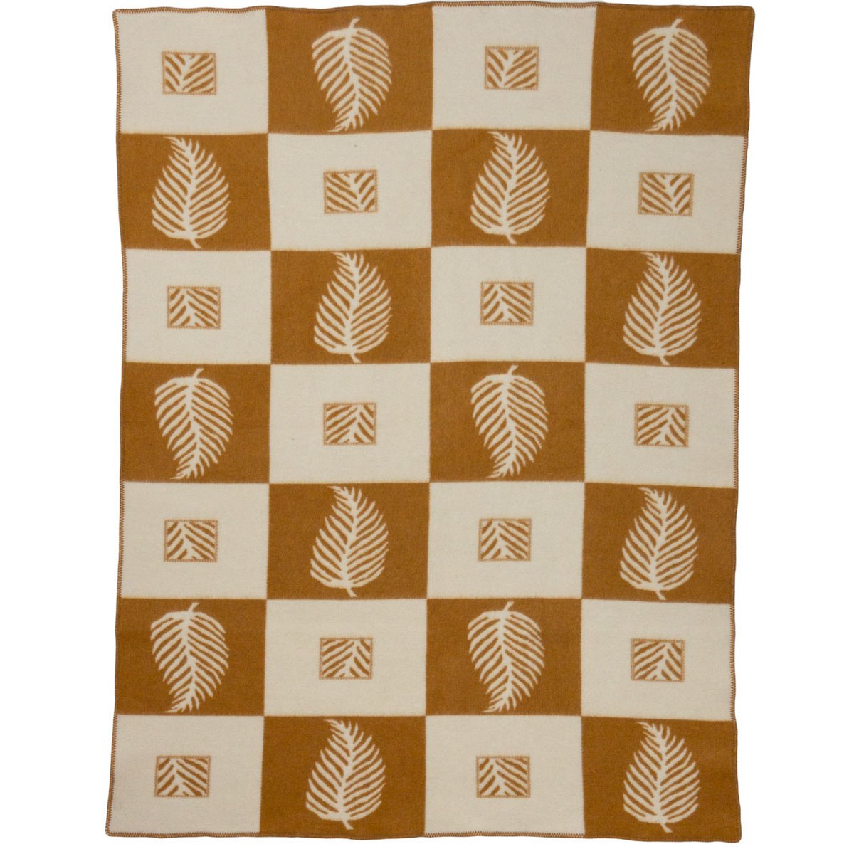 Premiumdecke LEAF | Merinomischung in „Sandgold“