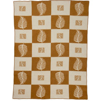 Premiumdecke LEAF | Merinomischung in „Sandgold“