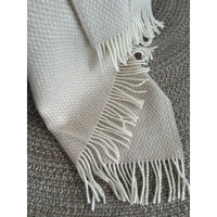 Fanny – Exklusive Wolldecke aus 100 % norwegischer Wolle in Creme