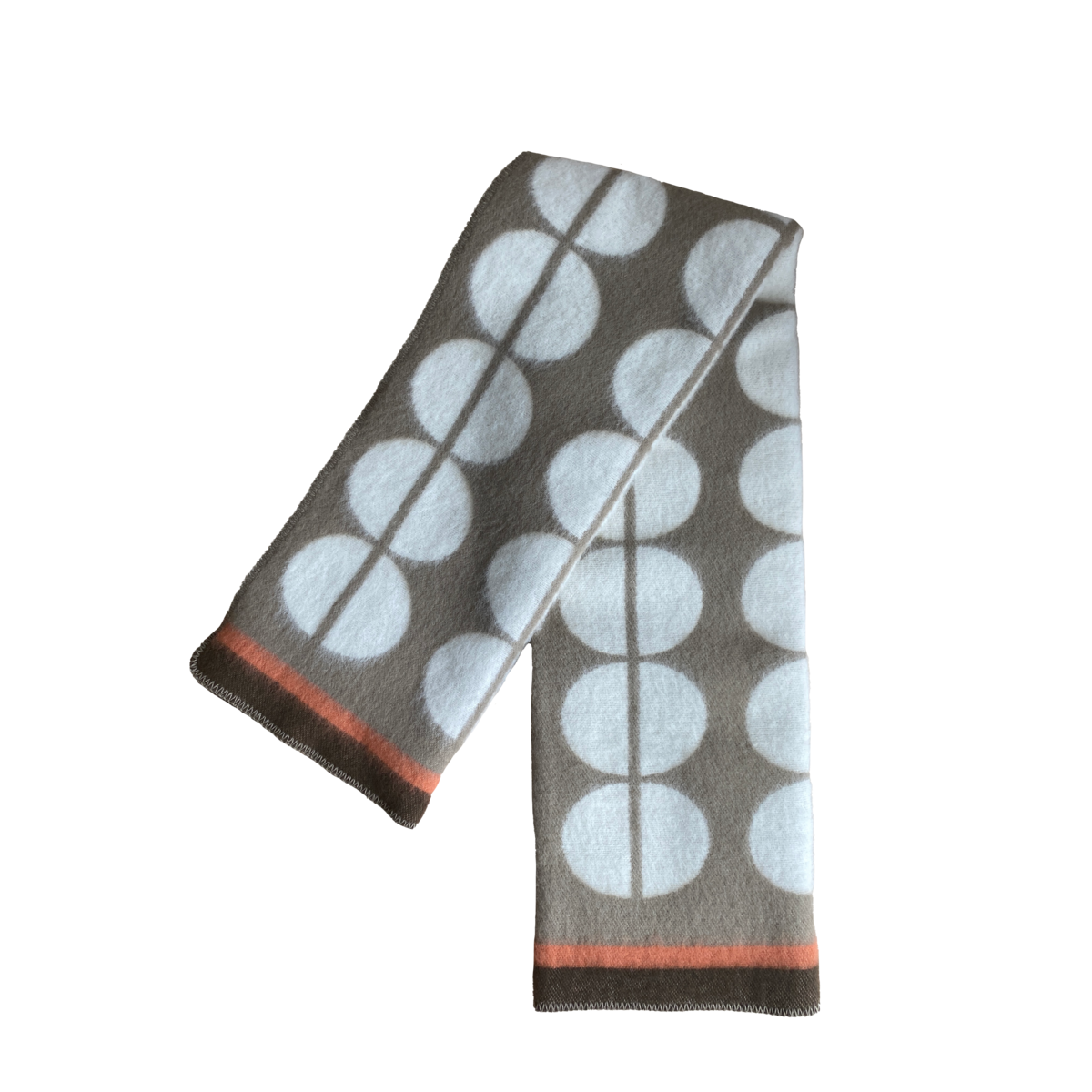 Felix – Warme Designdecke aus norwegischer Jacquardwolle in Beige